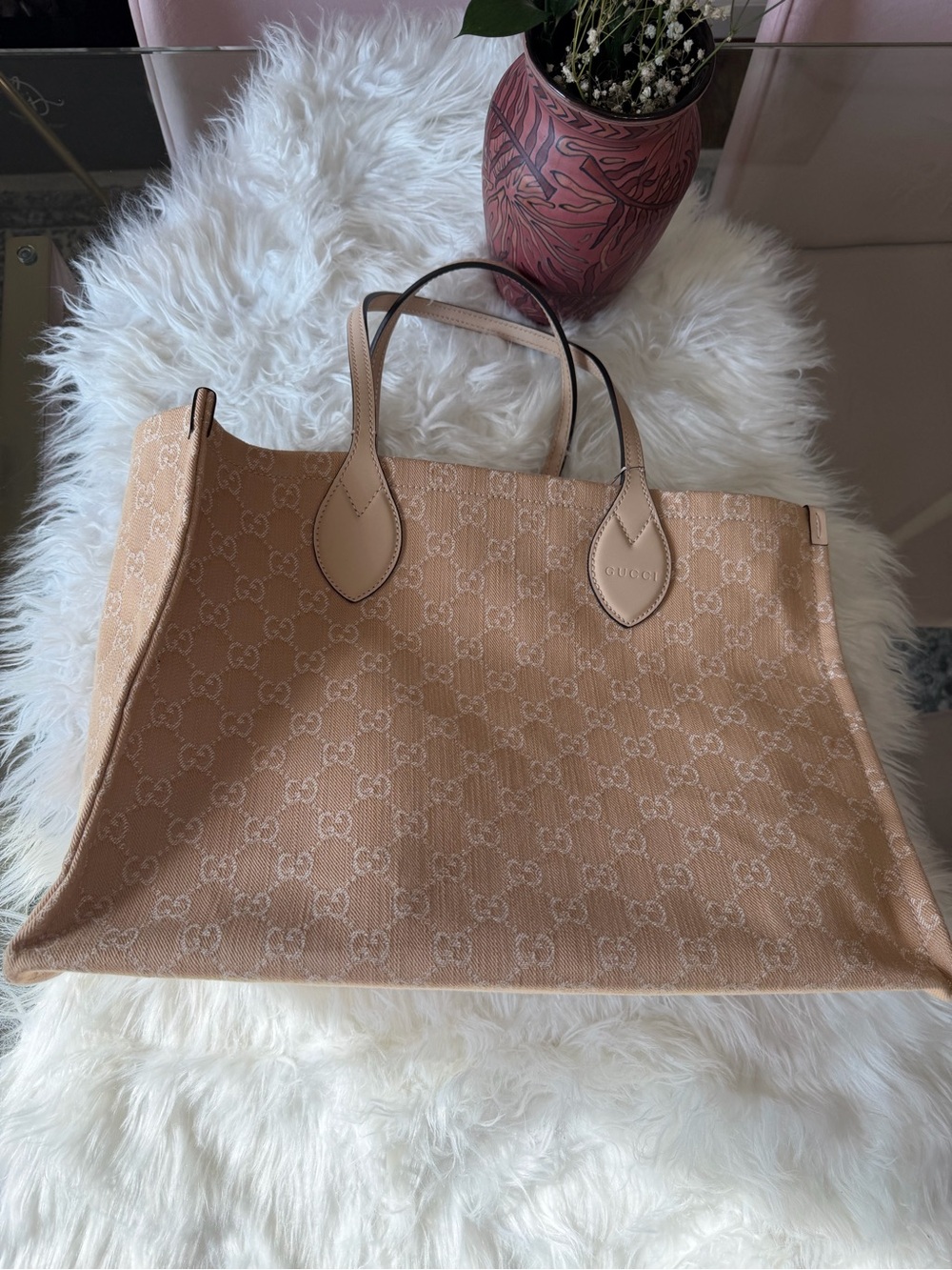 GUCCI DENIM OPHEDIA GG TOTE BAG LARGE - Picture 4 of 16